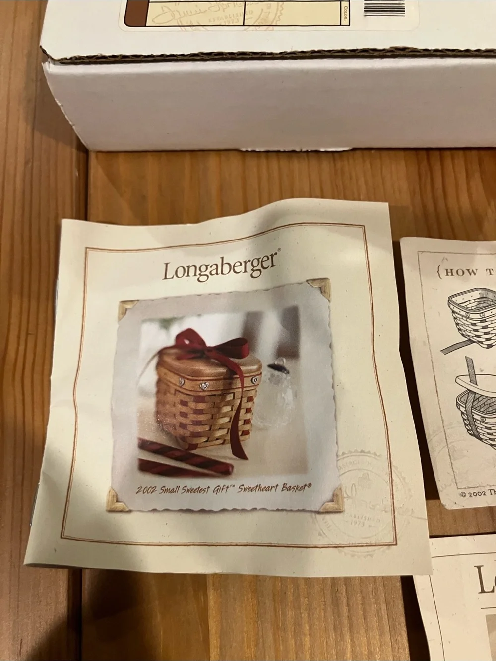 NEW Longaberger Set of 2 Longaberger Small Sweetest Basket & Valentine Scented